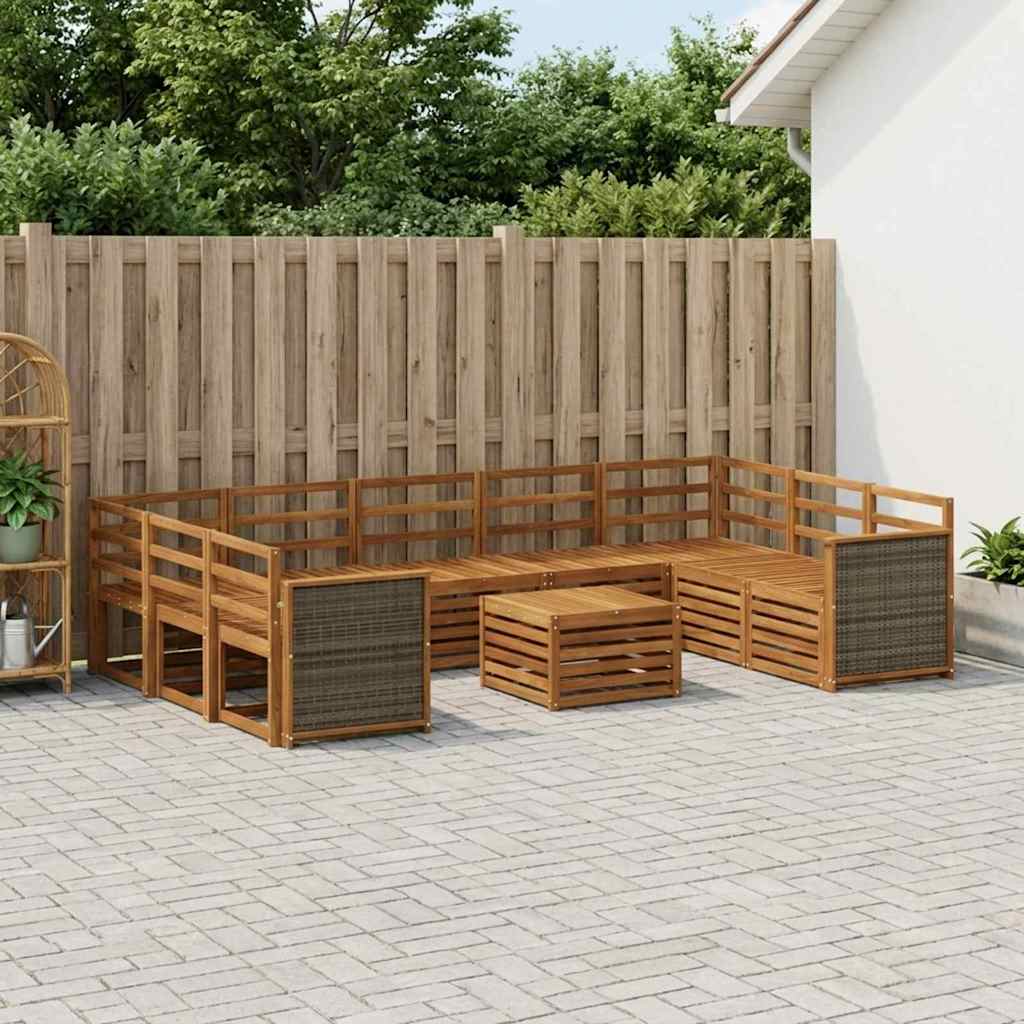 vidaXL Juegos de sofás Madera de Acacia Sólida