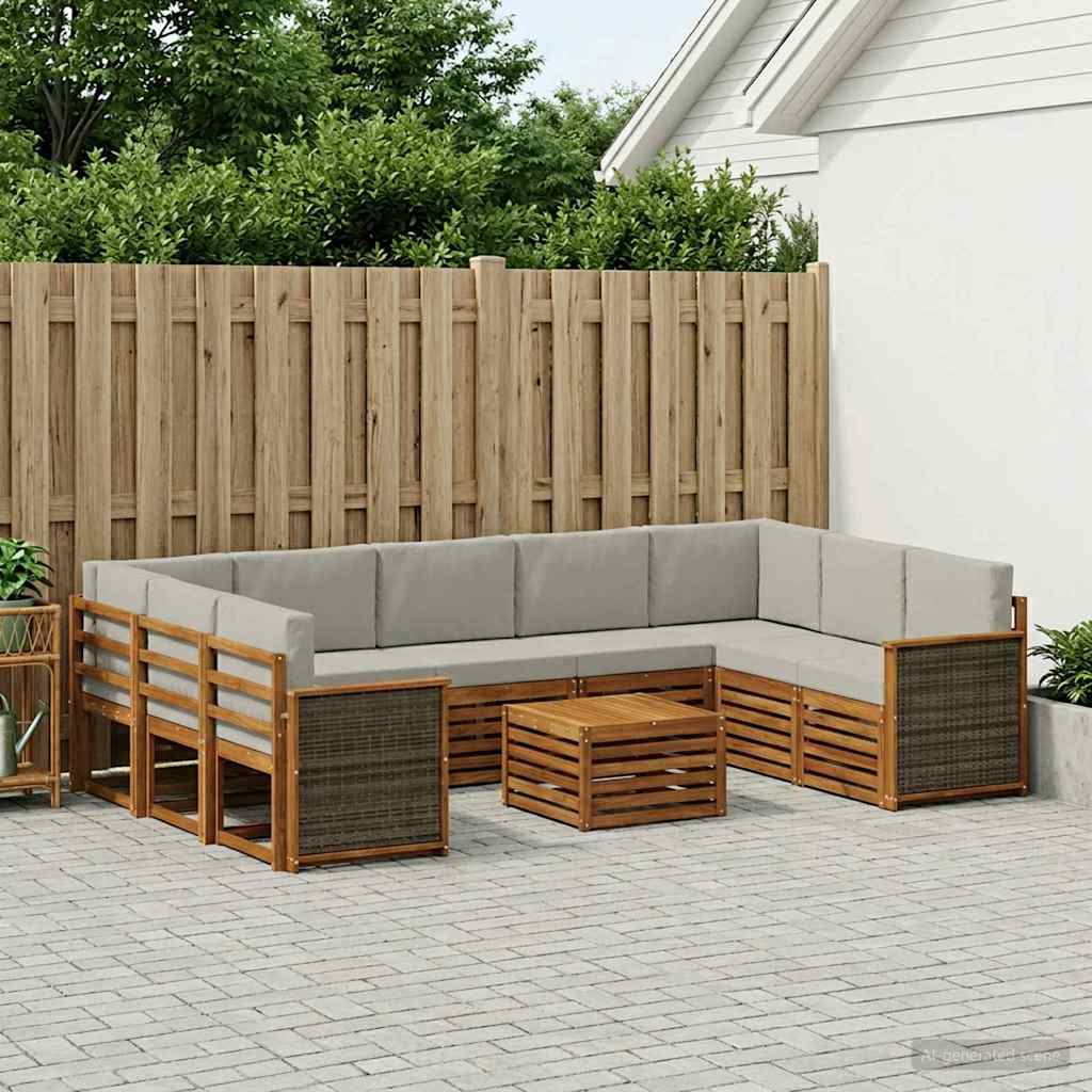 vidaXL Juegos de sofás Madera de Acacia Sólida