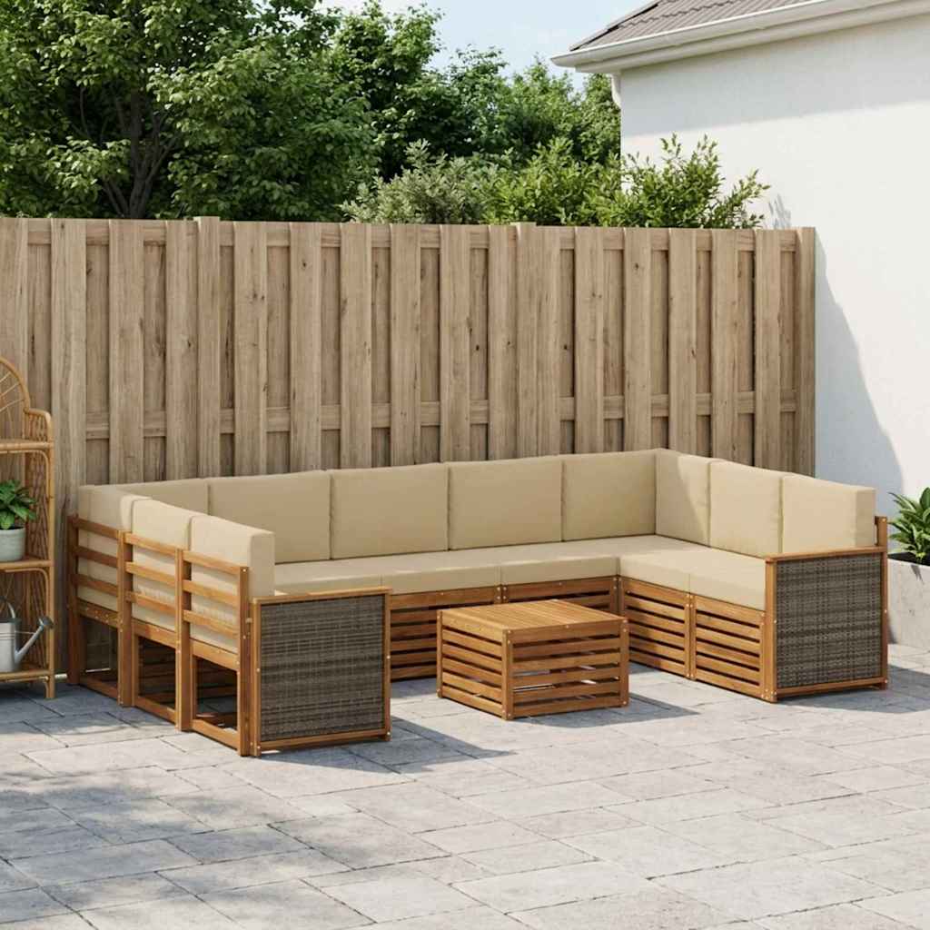 vidaXL Juegos de sofás Madera de Acacia Sólida