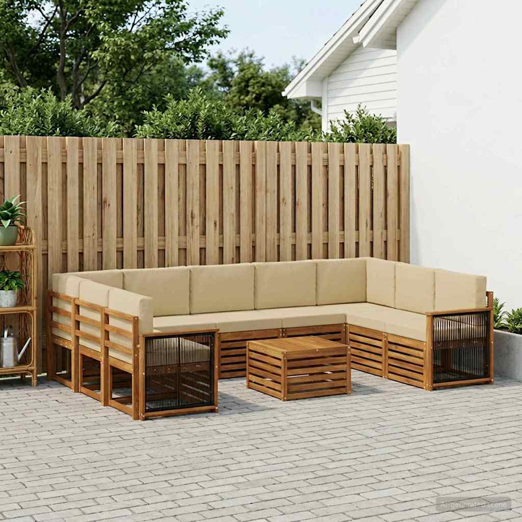 vidaXL Juegos de sofás Madera de Acacia Sólida