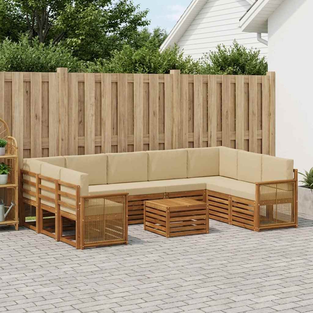 vidaXL Juegos de sofás Madera de Acacia Sólida