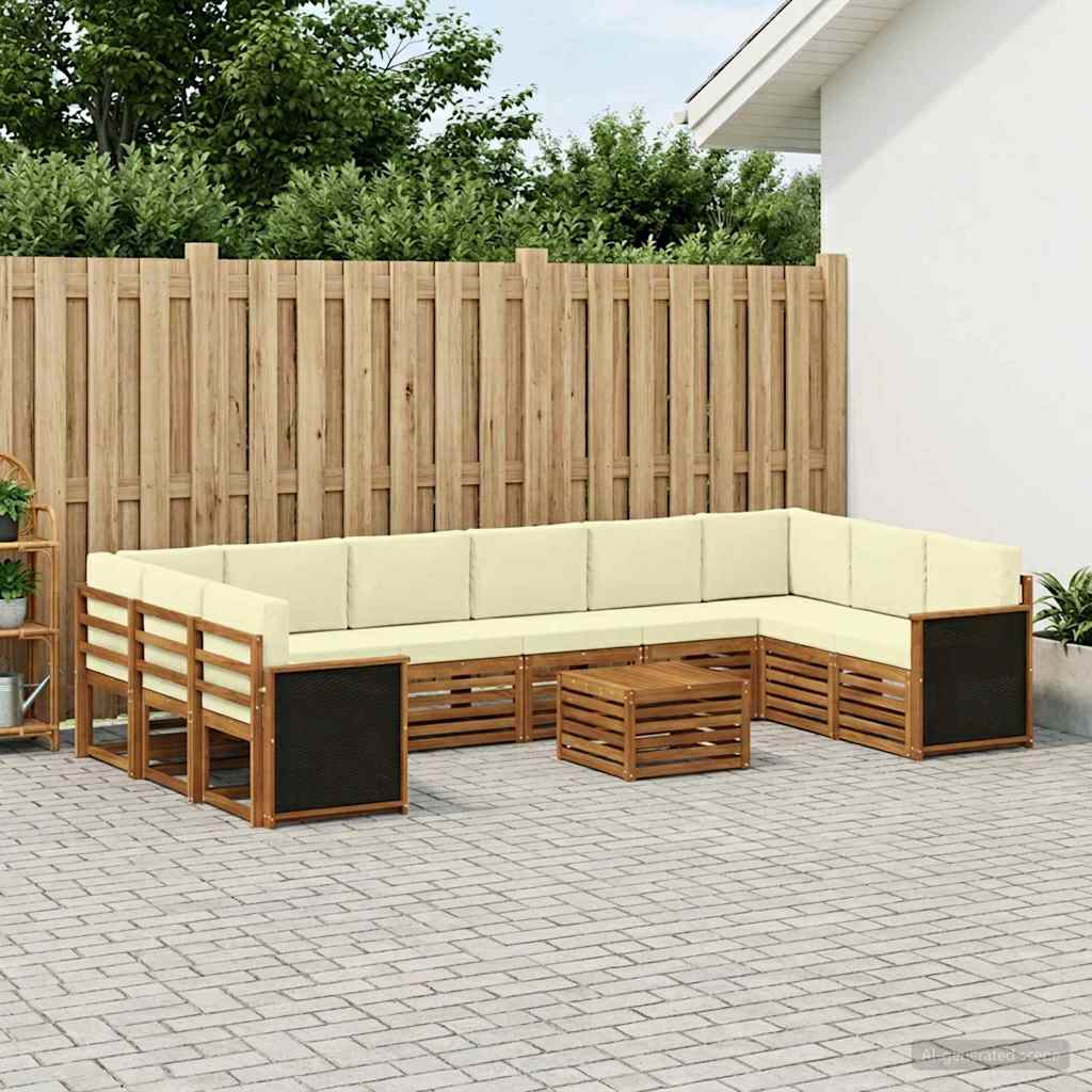 vidaXL Conjunto de sofás de exterior 8 uds.