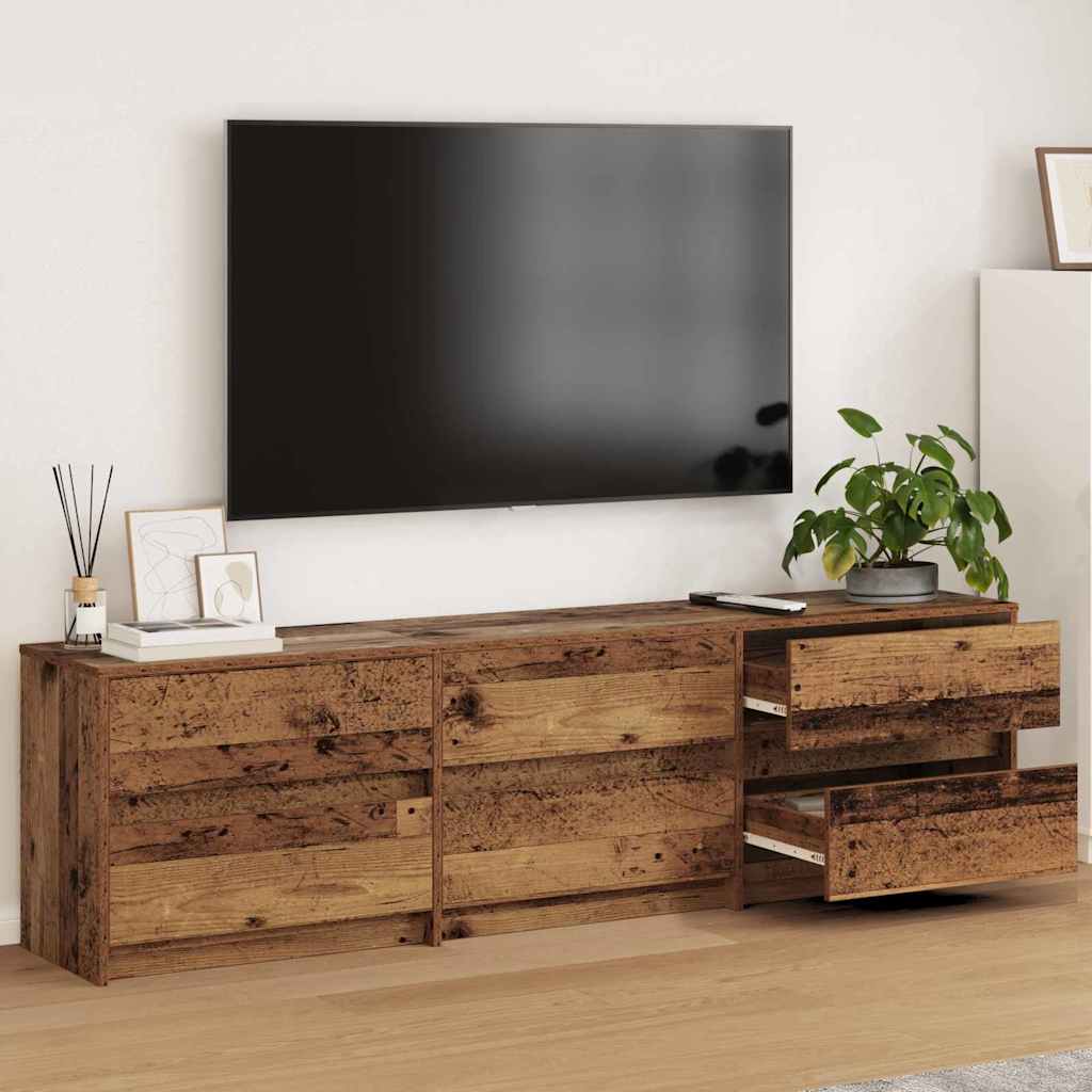 vidaXL Unidades de TV 180 x 34 x 50 cm Madera Vieja
