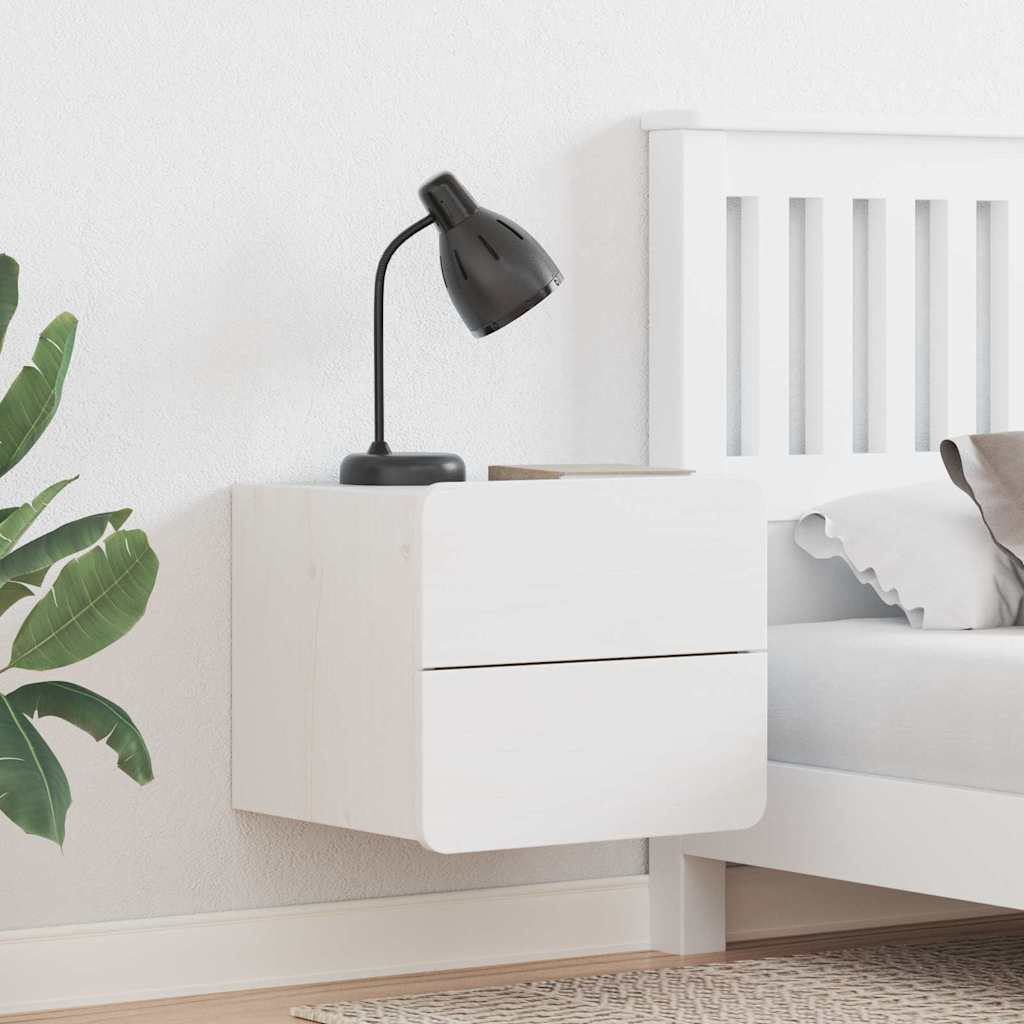 vidaXL Mesita de Noche 2 uds. 39 x 34 x 33 cm Madera de pino maciza