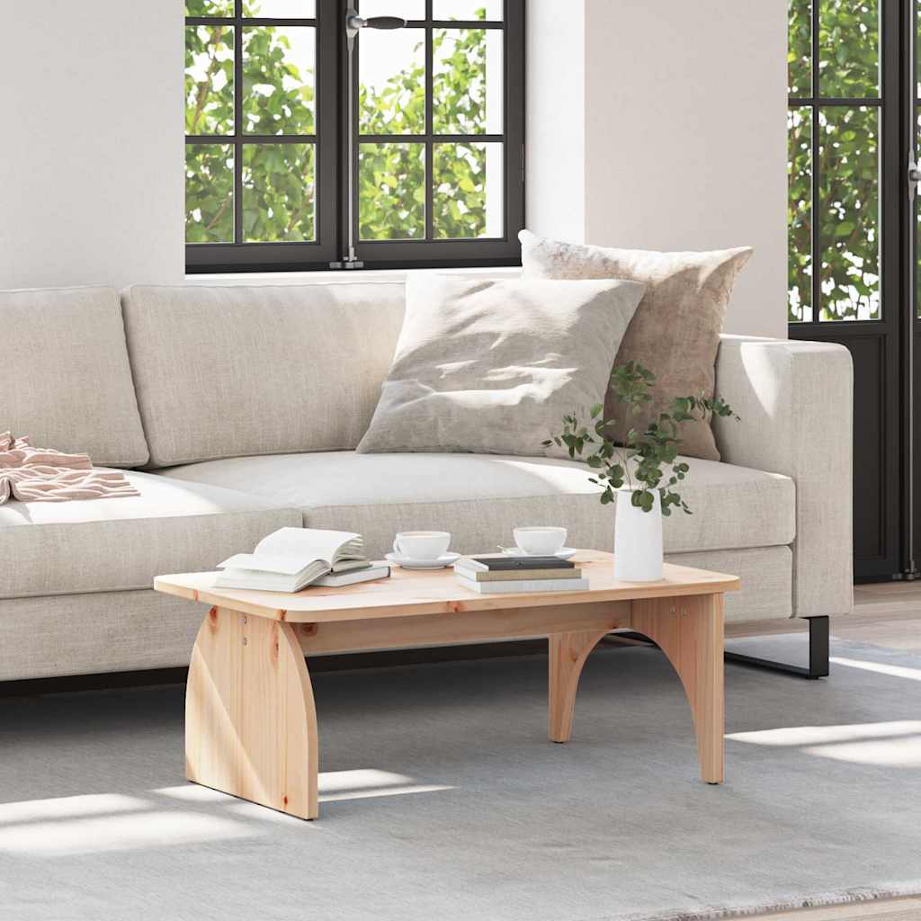 vidaXL Mesa de Café Natural 80 x 50 x 31 cm Madera maciza de pino