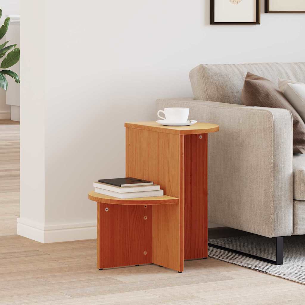 vidaXL Mesa de Café Marrón cera 50 x 40 x 50 cm Madera maciza de pino