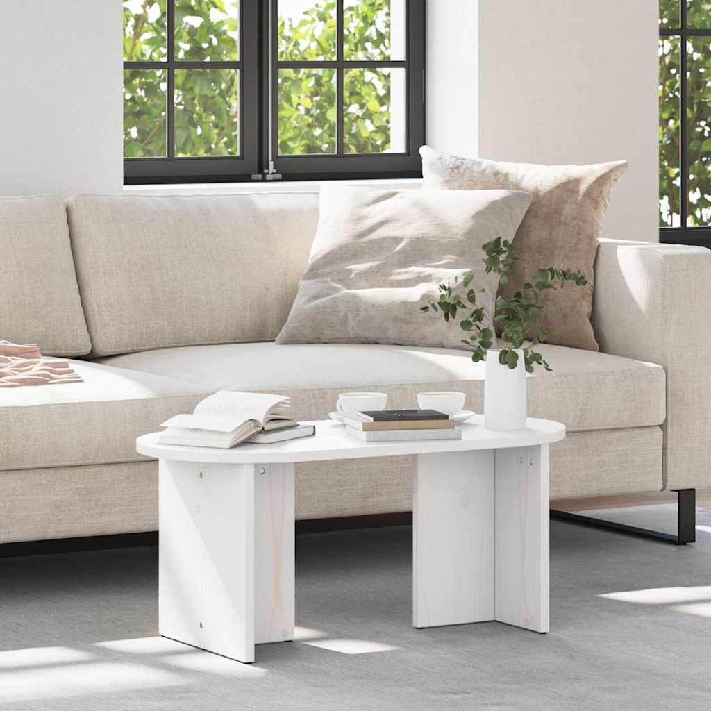 vidaXL Mesa de Café 80 x 39,5 x 35 cm Madera maciza de Pino