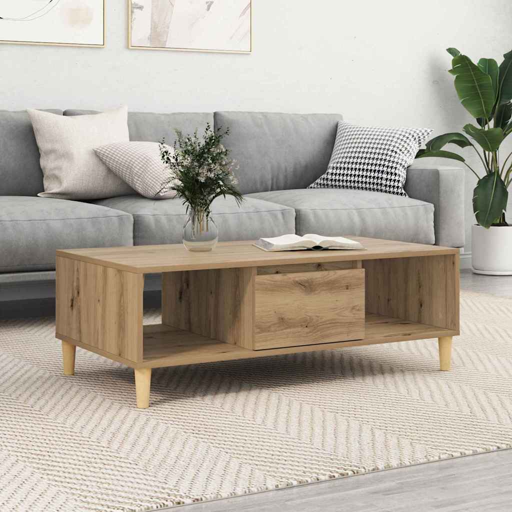 vidaXL Mesa de Café Roble artisan 102 x 55 x 35 cm