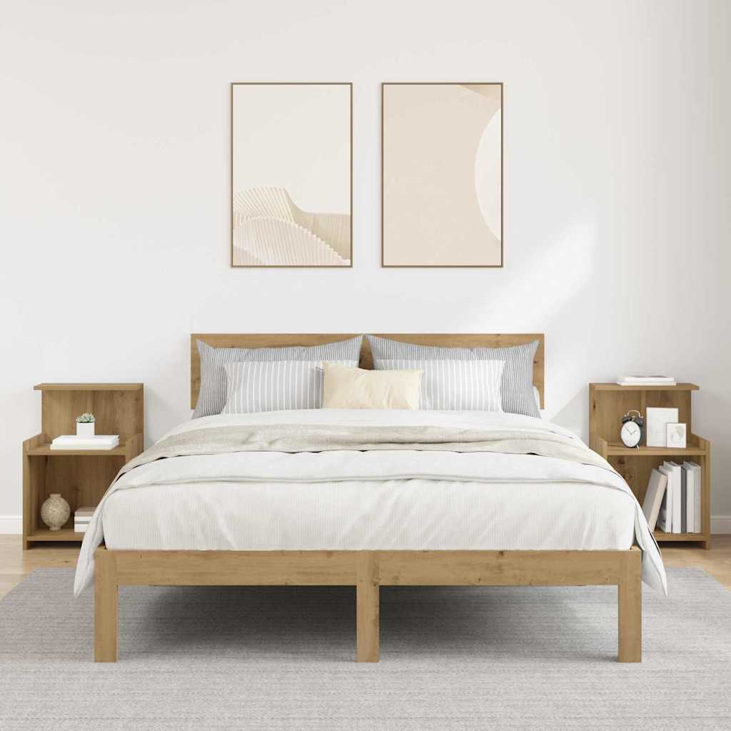 vidaXL Armario de Noche 2 uds. Roble artisan 40 x 35 x 60 cm