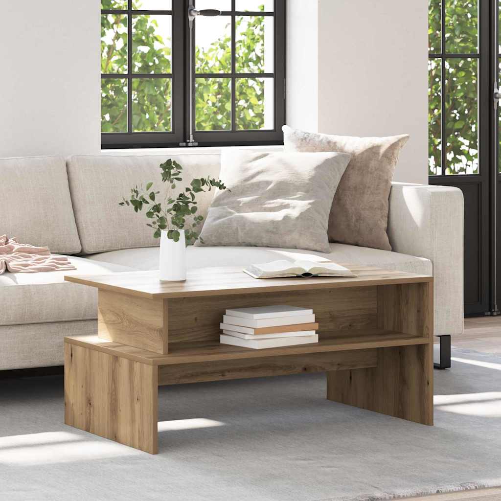 vidaXL Mesa de Café Roble artisan 90 x 55 x 42,5 cm
