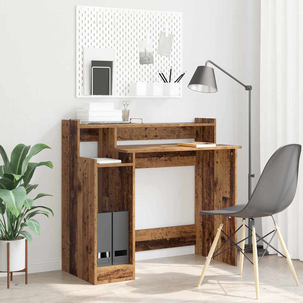 vidaXL Escritorio Madera vieja 97 x 45 x 90 cm Madera de ingeniería