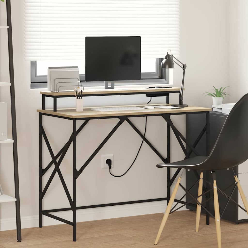vidaXL Escritorio Roble Sonoma 100 x 50 x 86,5 cm Madera de ingeniería