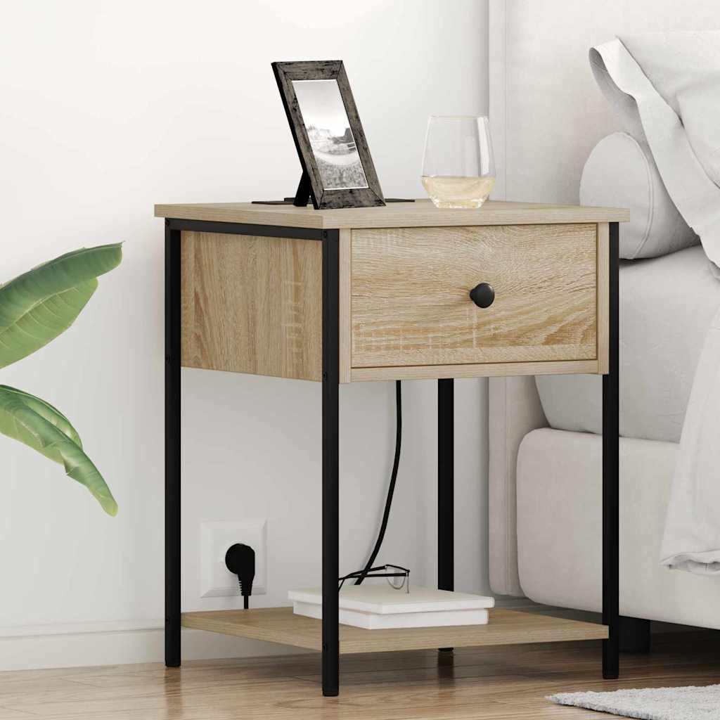vidaXL Armario de Noche 2 uds. Roble Sonoma 42 x 41 x 56 cm