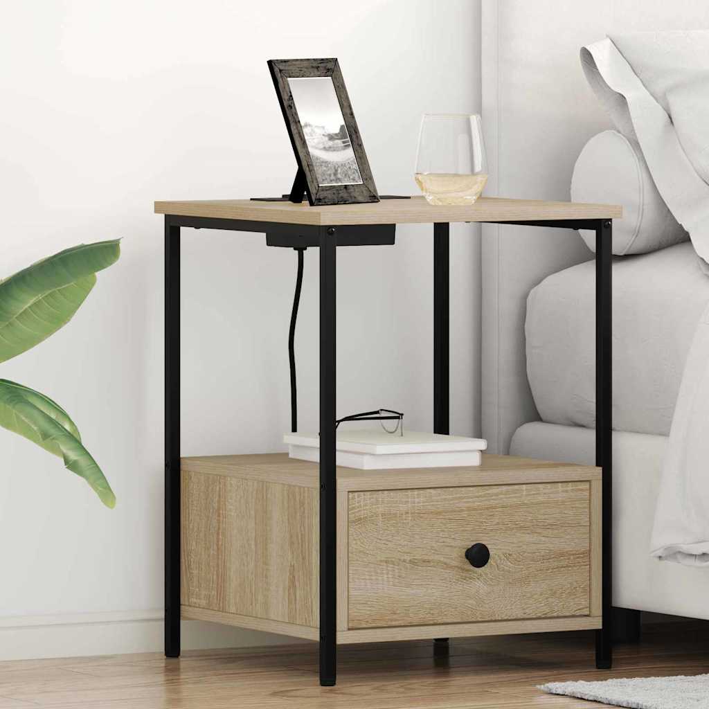 vidaXL Armario de Noche 2 uds. Roble Sonoma 42 x 41 x 56 cm