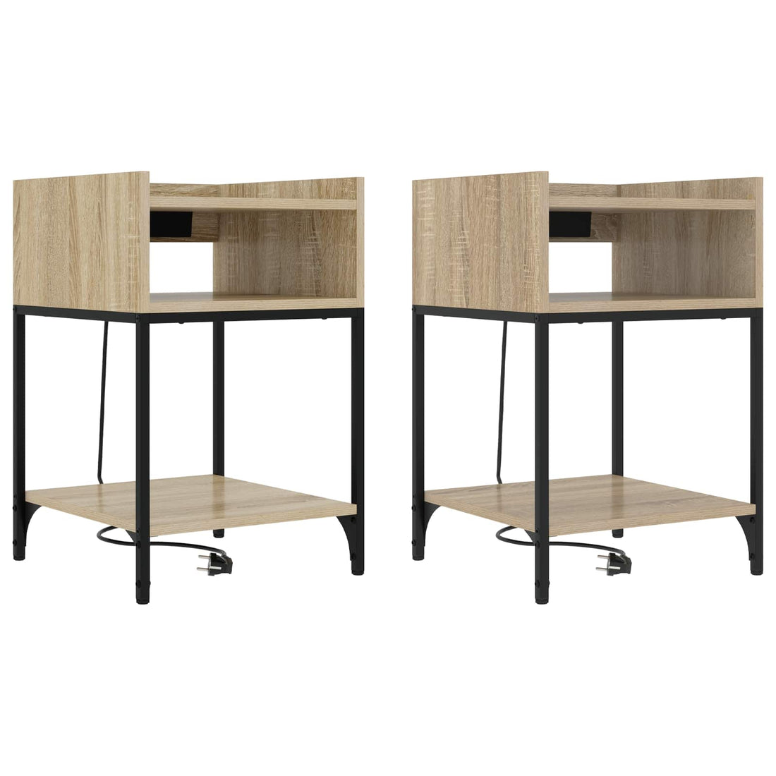 vidaXL Armario de Noche 2 uds. Roble Sonoma 40 x 40 x 61 cm