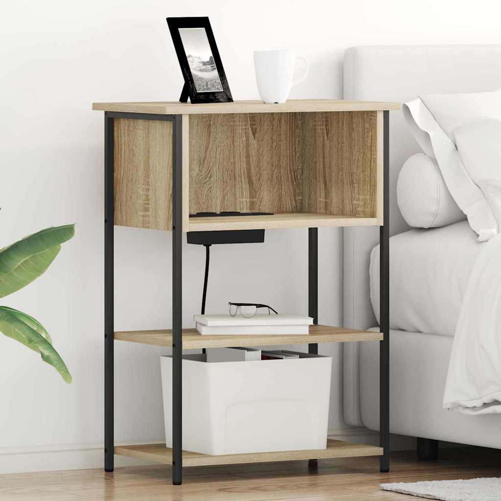 vidaXL Armario de Noche Roble Sonoma 55 x 31 x 76 cm