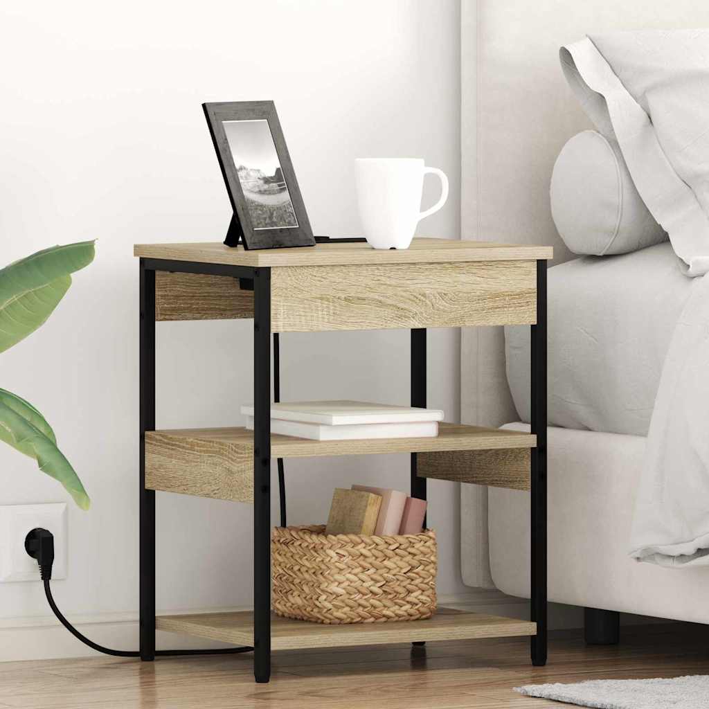 vidaXL Armario de Noche 2 uds. Roble Sonoma 41 x 31 x 51 cm