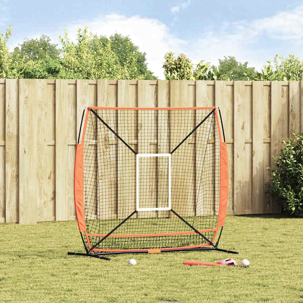 vidaXL Red de práctica de béisbol Manual 180 x 89,5 x 152,5 cm
