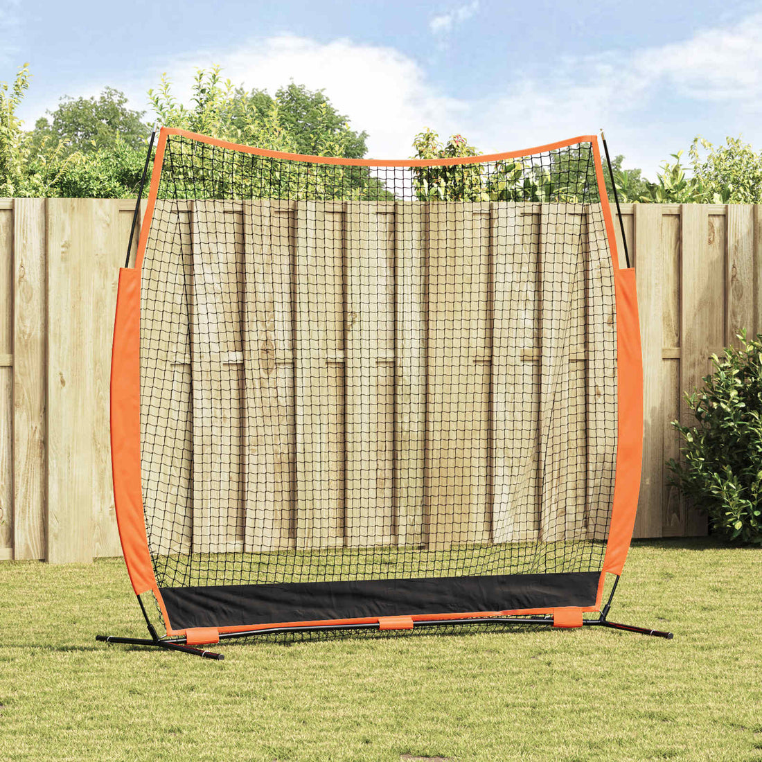 vidaXL Red de práctica de béisbol Negro 250 x 106,5 x 210 cm Poliéster