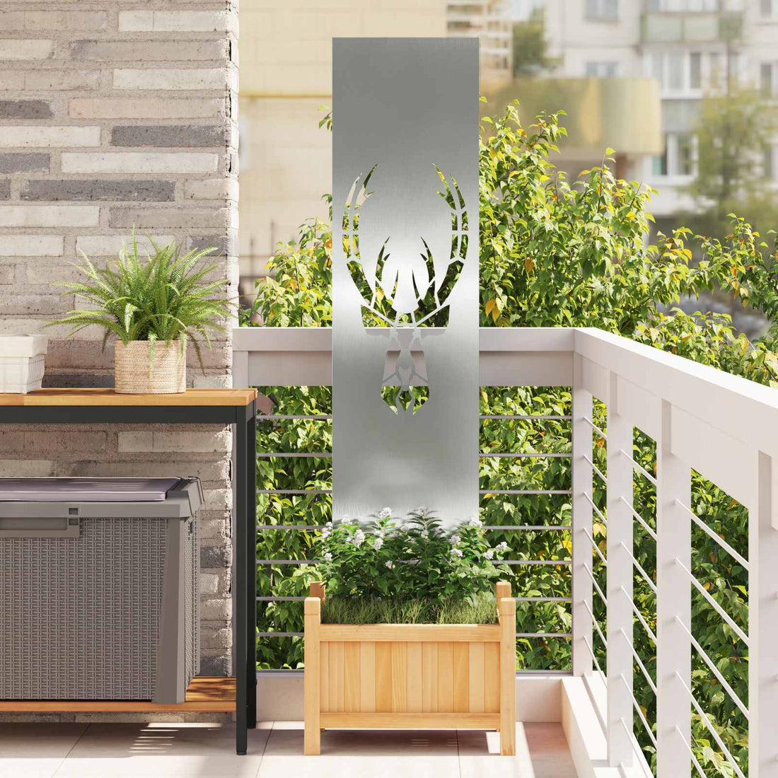 vidaXL Pantalla de Privacidad para Jardín Plateado 32 x 140 cm