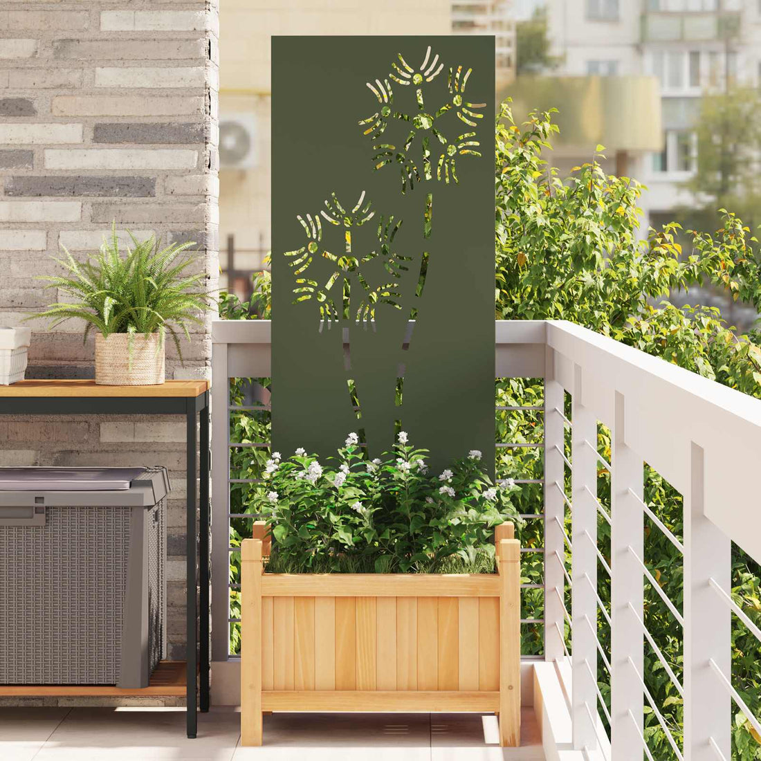 vidaXL Pantalla de Privacidad para Jardín Verde oliva 50 x 140 cm