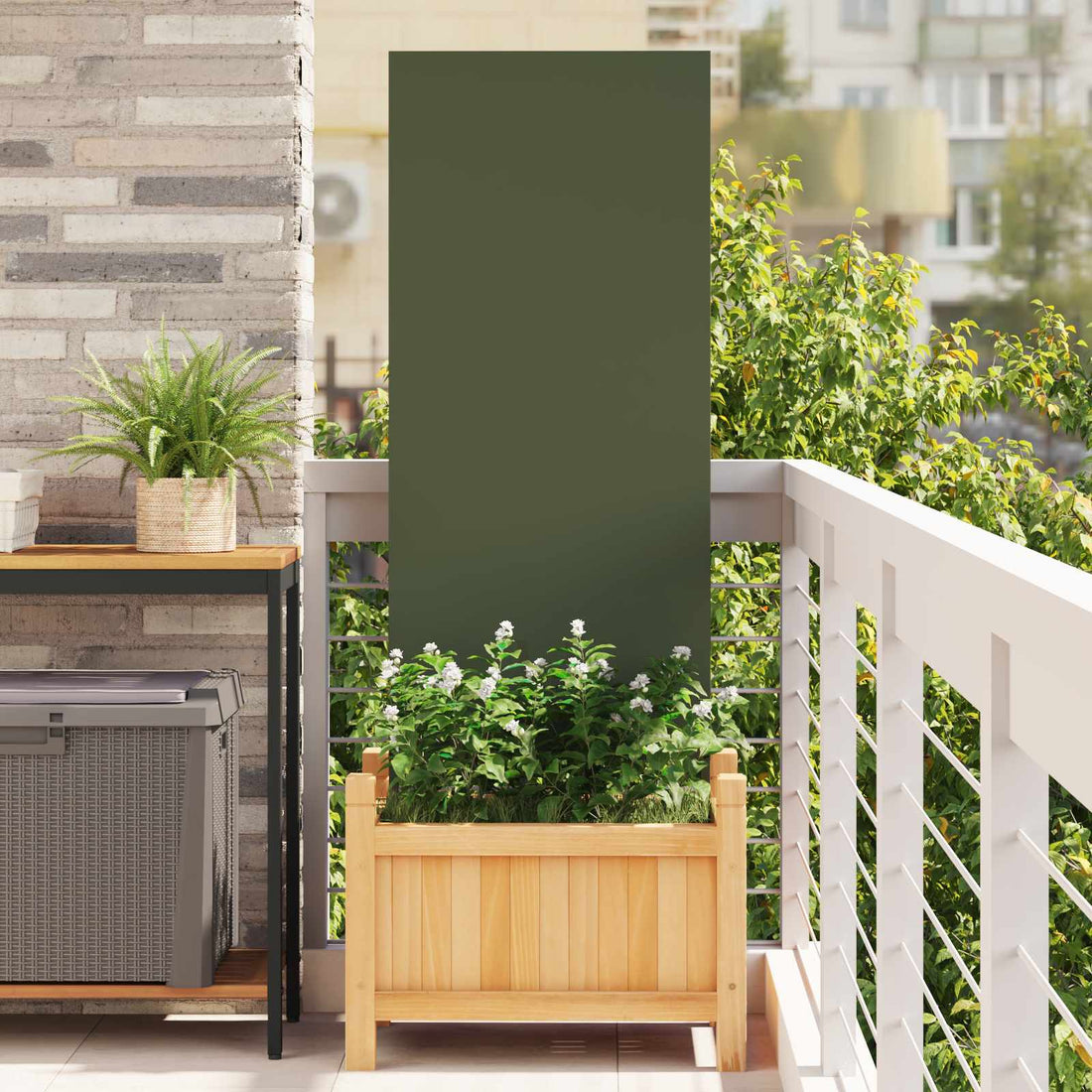vidaXL Pantalla de Privacidad para Jardín Verde oliva 50 x 140 cm