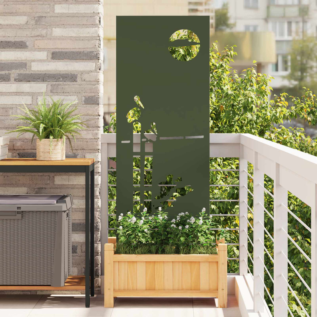 vidaXL Pantalla de Privacidad para Jardín Verde oliva 50 x 140 cm