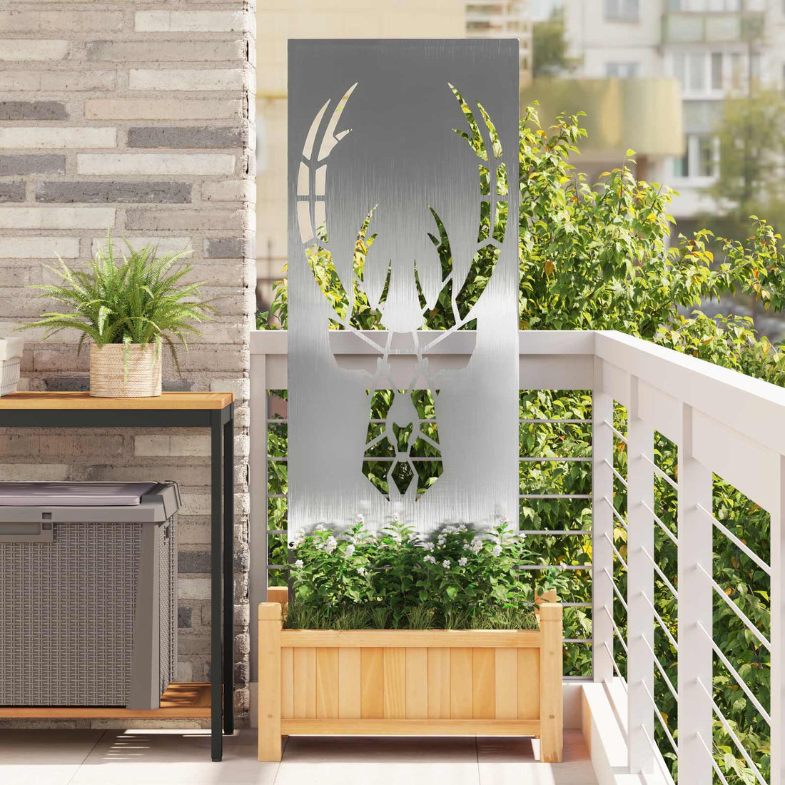 vidaXL Pantalla de Privacidad para Jardín Plateado 50 x 140 cm