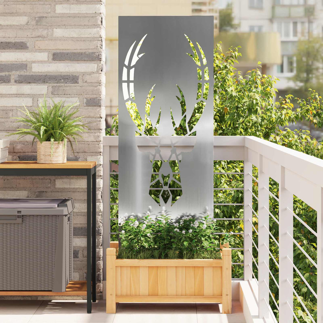 vidaXL Pantalla de Privacidad para Jardín Plateado 50 x 140 cm