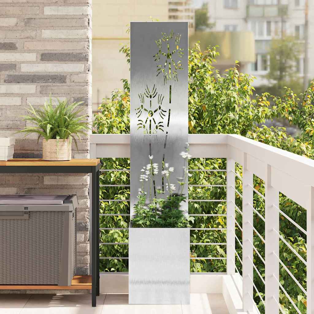 vidaXL Pantalla de Privacidad para Jardín Plata 32 x 32 x 150 cm