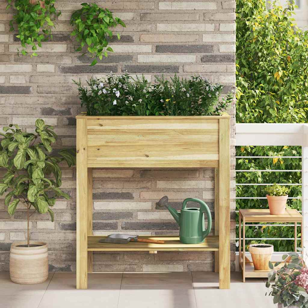 vidaXL Macetero Alto Marrón 85,5 x 46,5 x 96 cm