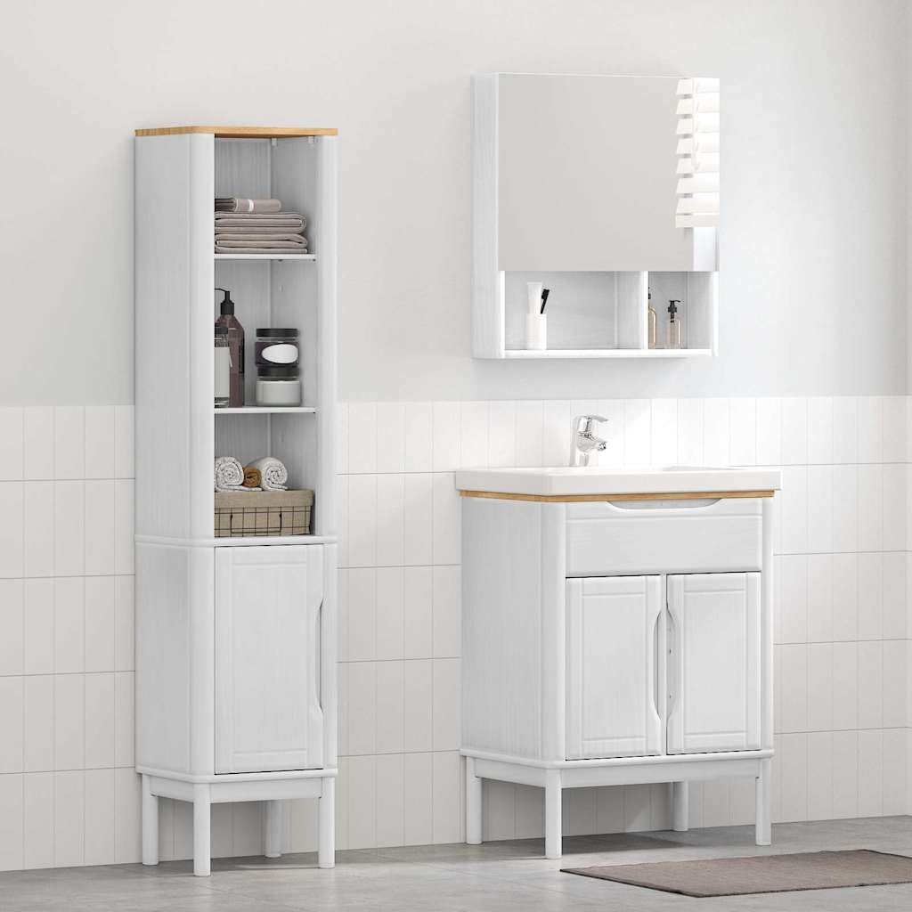 vidaXL Juego de muebles de baño FLORO 2 uds. Madera de Pino Macizo