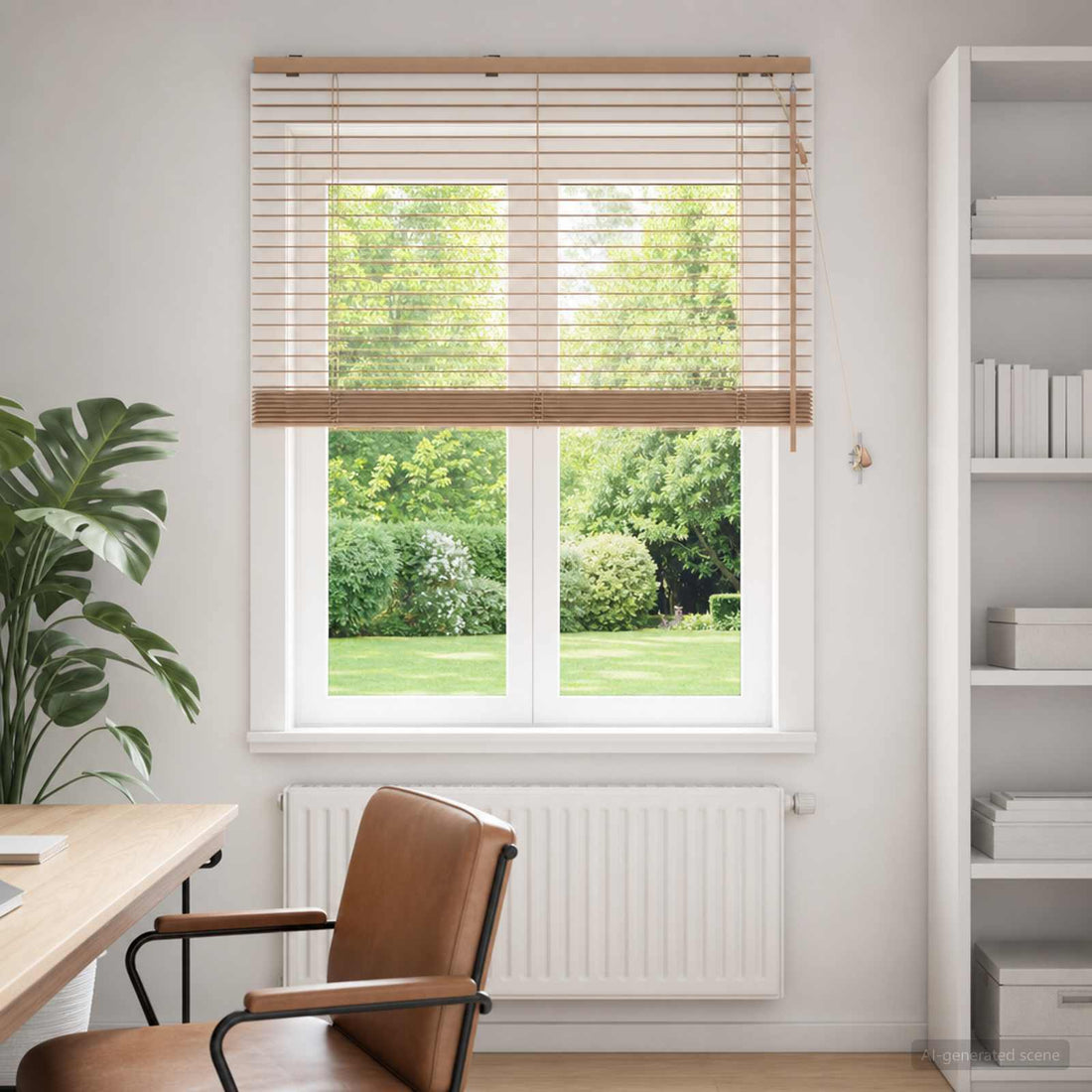 vidaXL Persiana veneciana Aspecto de roble 100 x 160 cm 35 mm