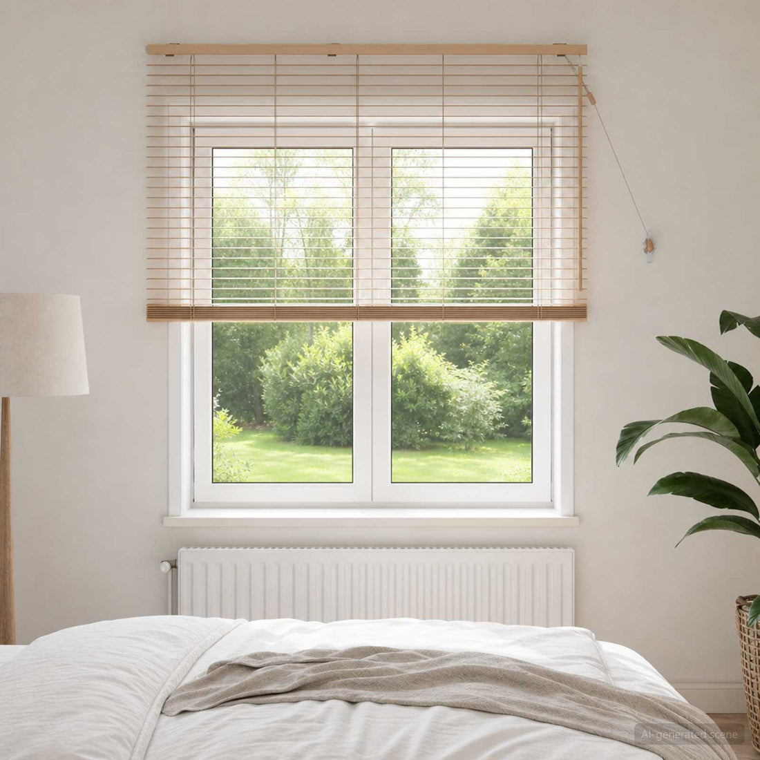 vidaXL Persiana veneciana Aspecto de roble 130 x 160 cm 35 mm
