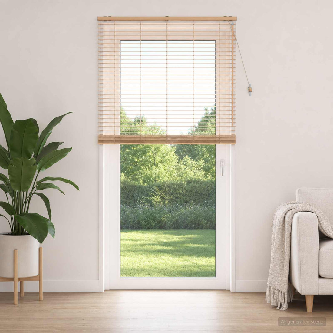 vidaXL Persiana veneciana Aspecto de roble 125 x 250 cm 35 mm