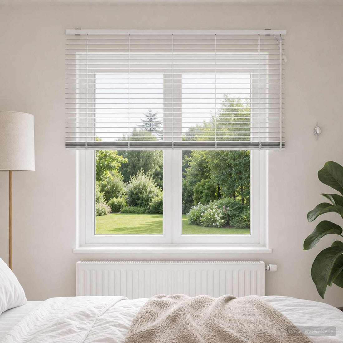 vidaXL Persiana veneciana Blanco 160 x 130 cm 35 mm