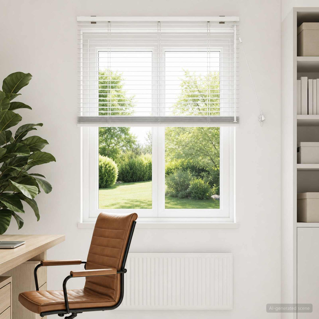vidaXL Persiana veneciana Blanco 95 x 160 cm 35 mm