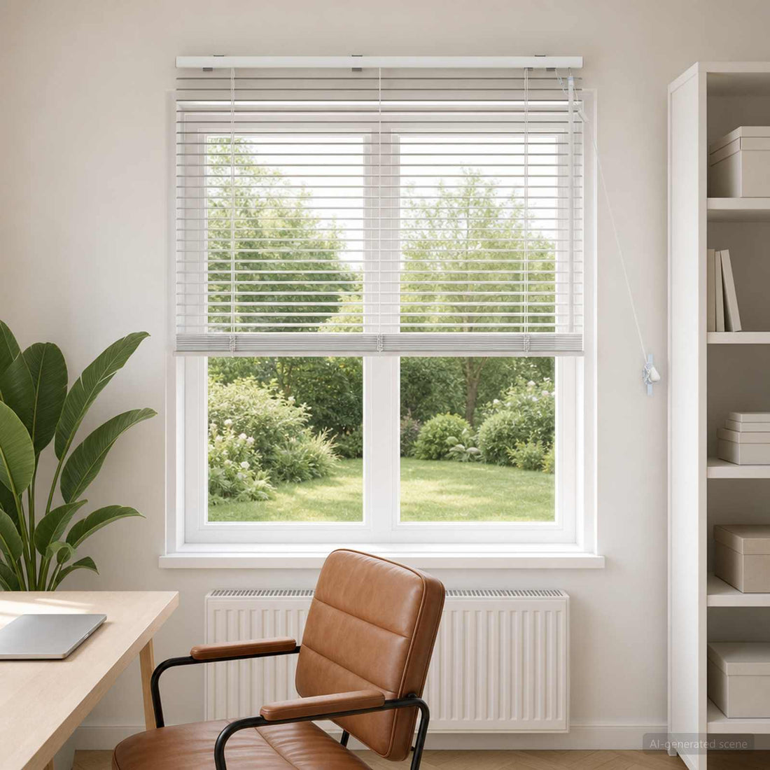 vidaXL Persiana veneciana Blanco 120 x 160 cm 35 mm