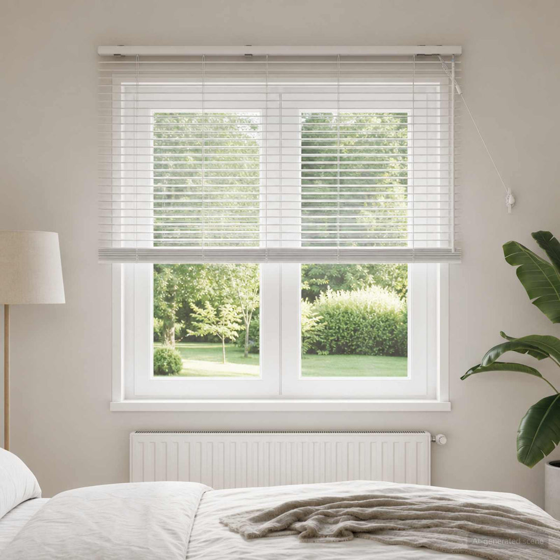 vidaXL Persiana veneciana Blanco 135 x 160 cm 35 mm