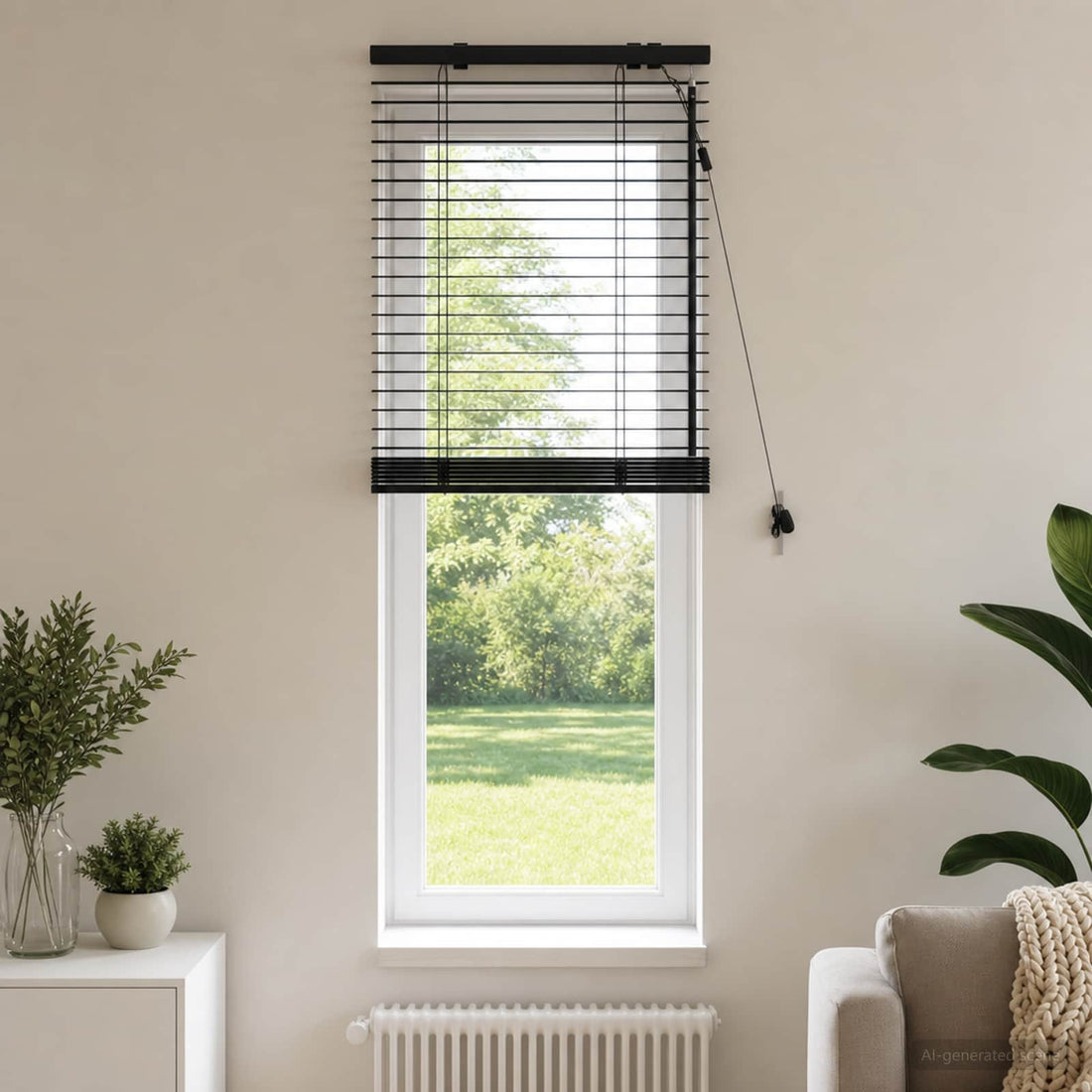 vidaXL Persiana veneciana Negro 65 x 130 cm 35 mm