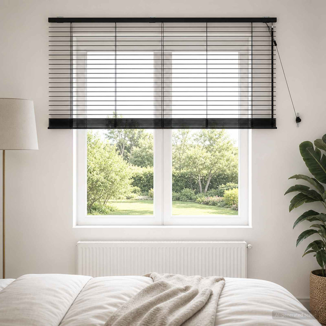 vidaXL Persiana veneciana Negro 160 x 130 cm 35 mm