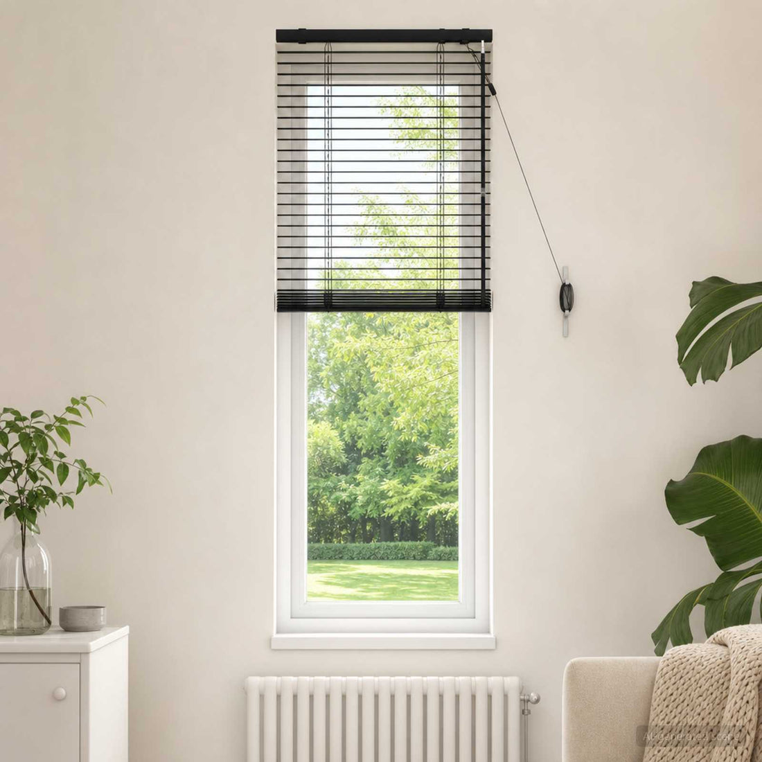vidaXL Persiana veneciana Negro 65 x 160 cm 35 mm