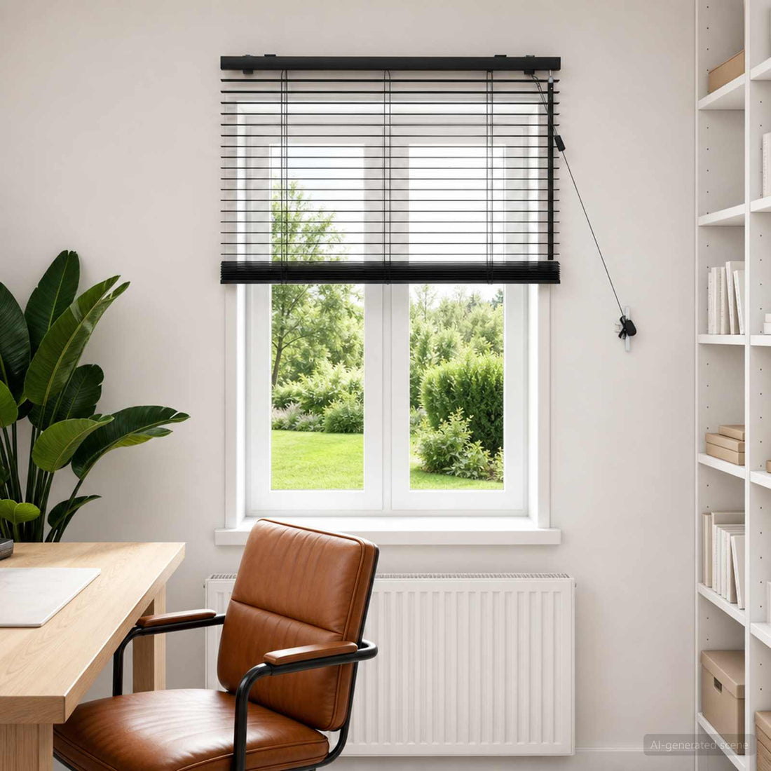 vidaXL Persiana veneciana Negro 80 x 160 cm 35 mm