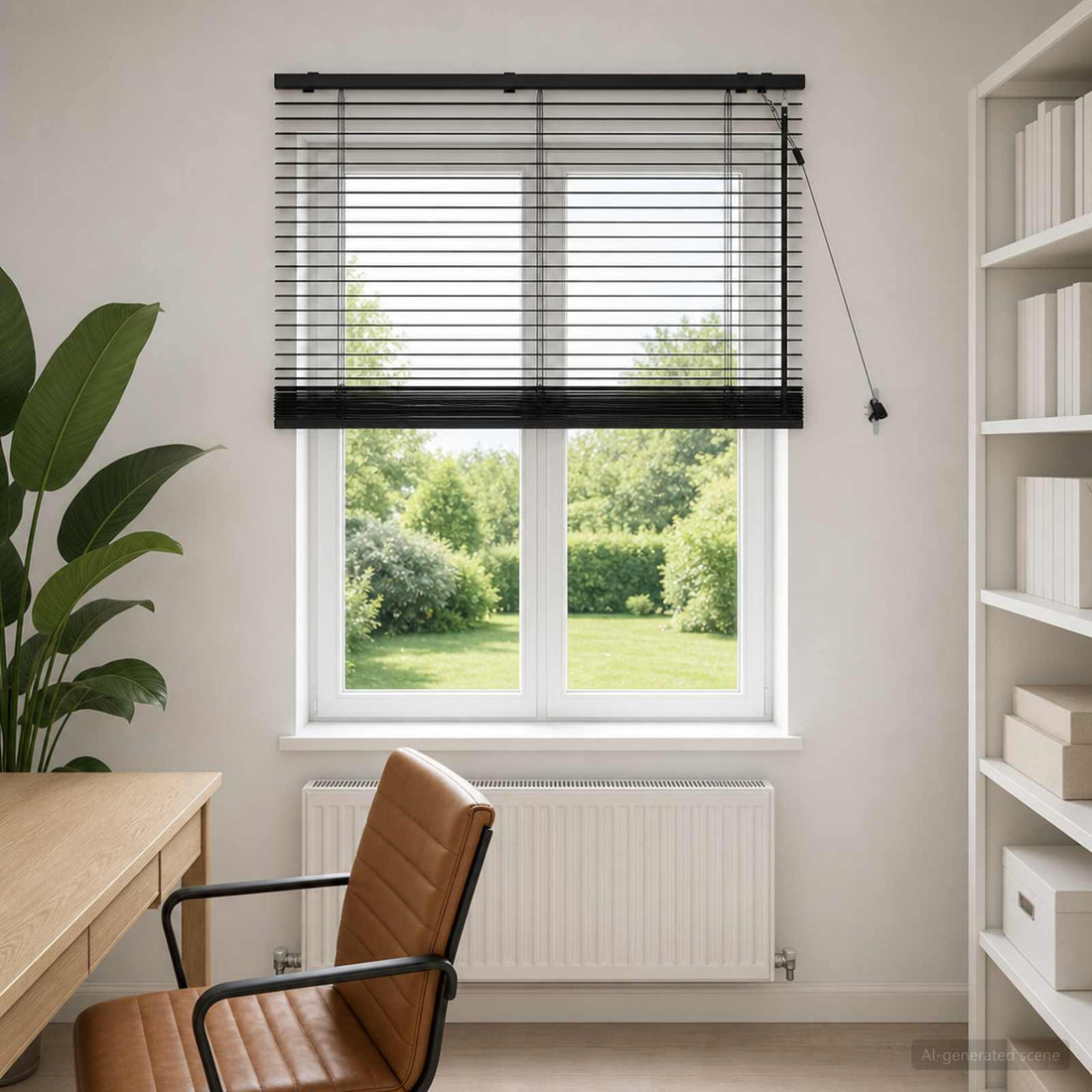 vidaXL Persiana veneciana Negro 115 x 160 cm 35 mm