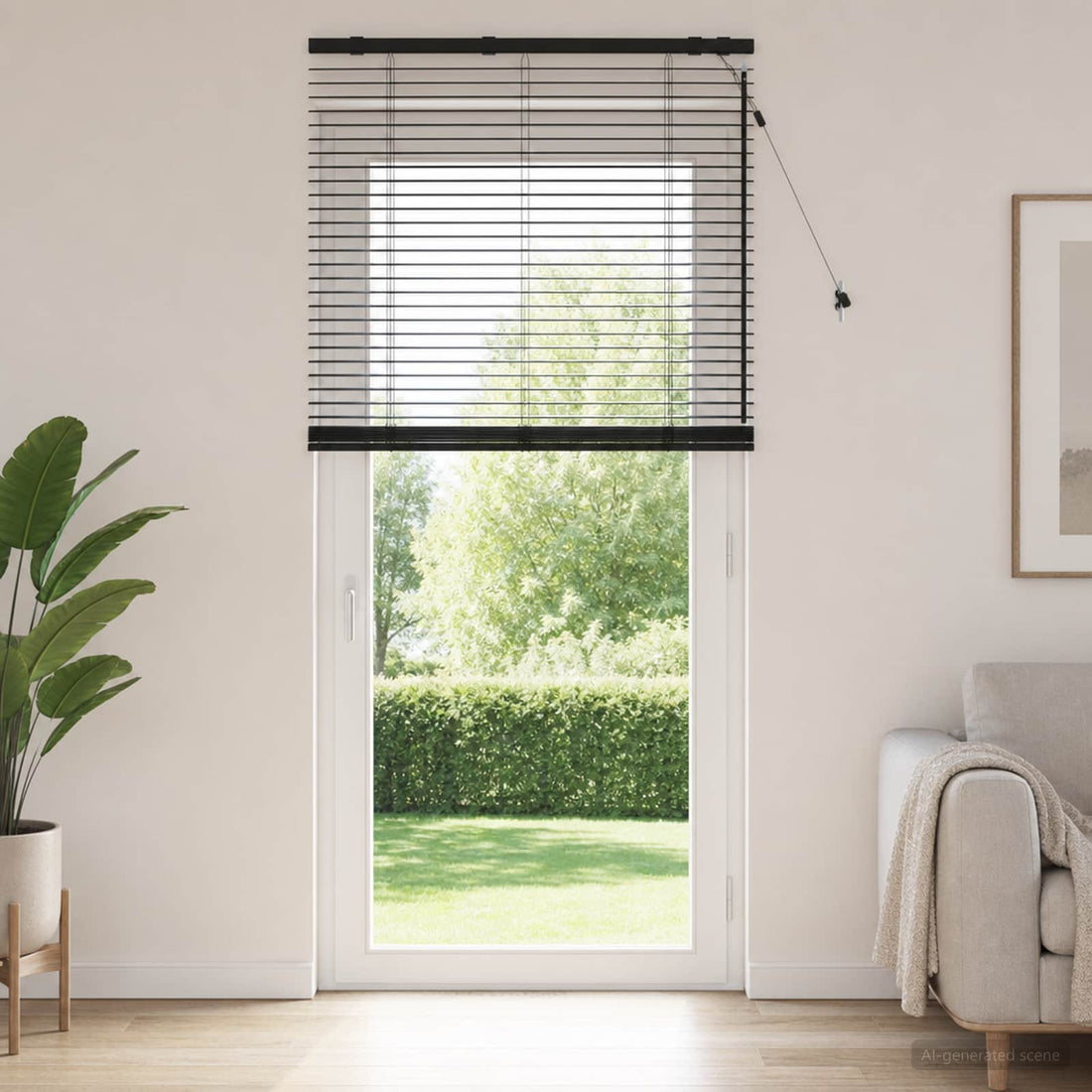 vidaXL Persiana veneciana Negro 85 x 250 cm 35 mm