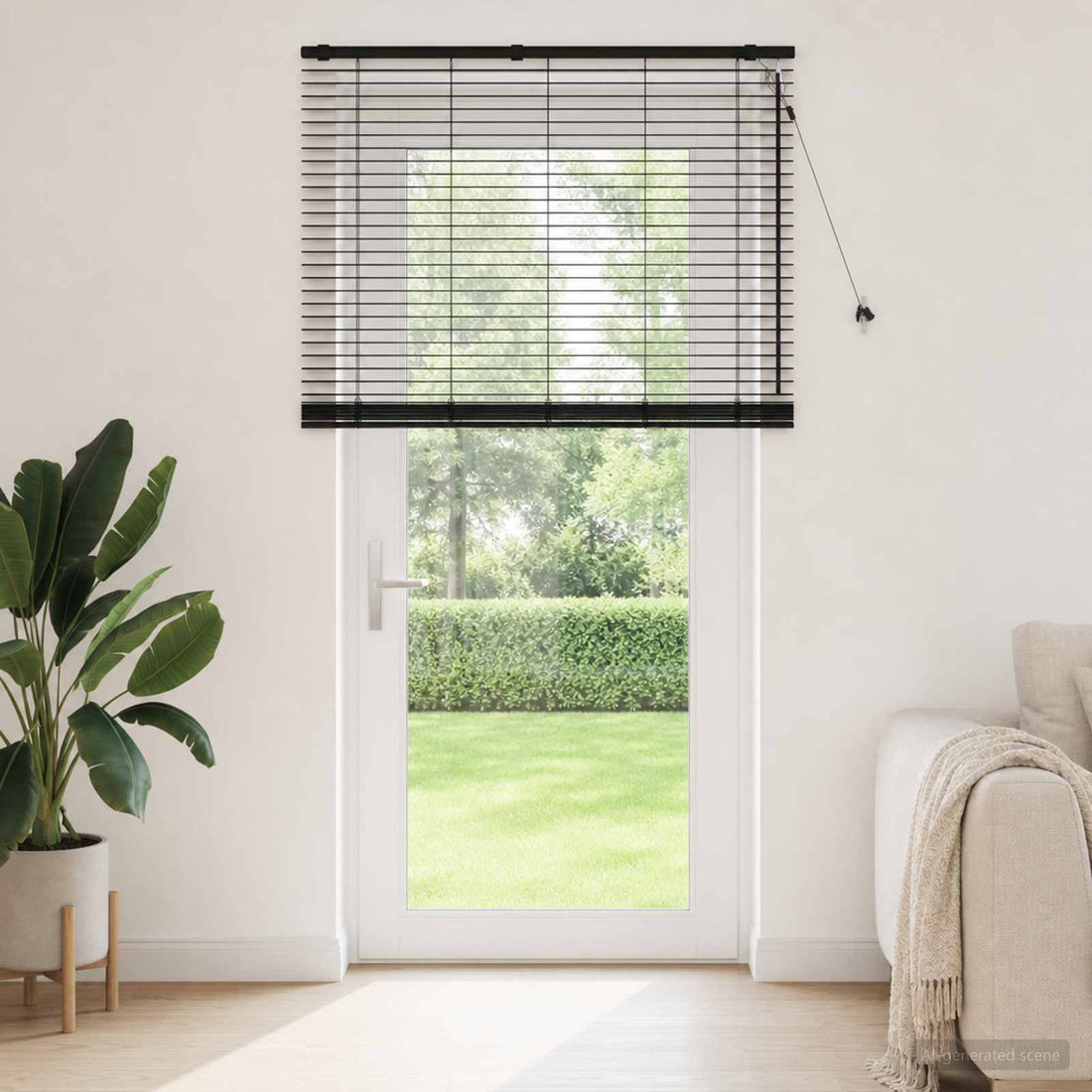 vidaXL Persiana veneciana Negro 130 x 250 cm 35 mm