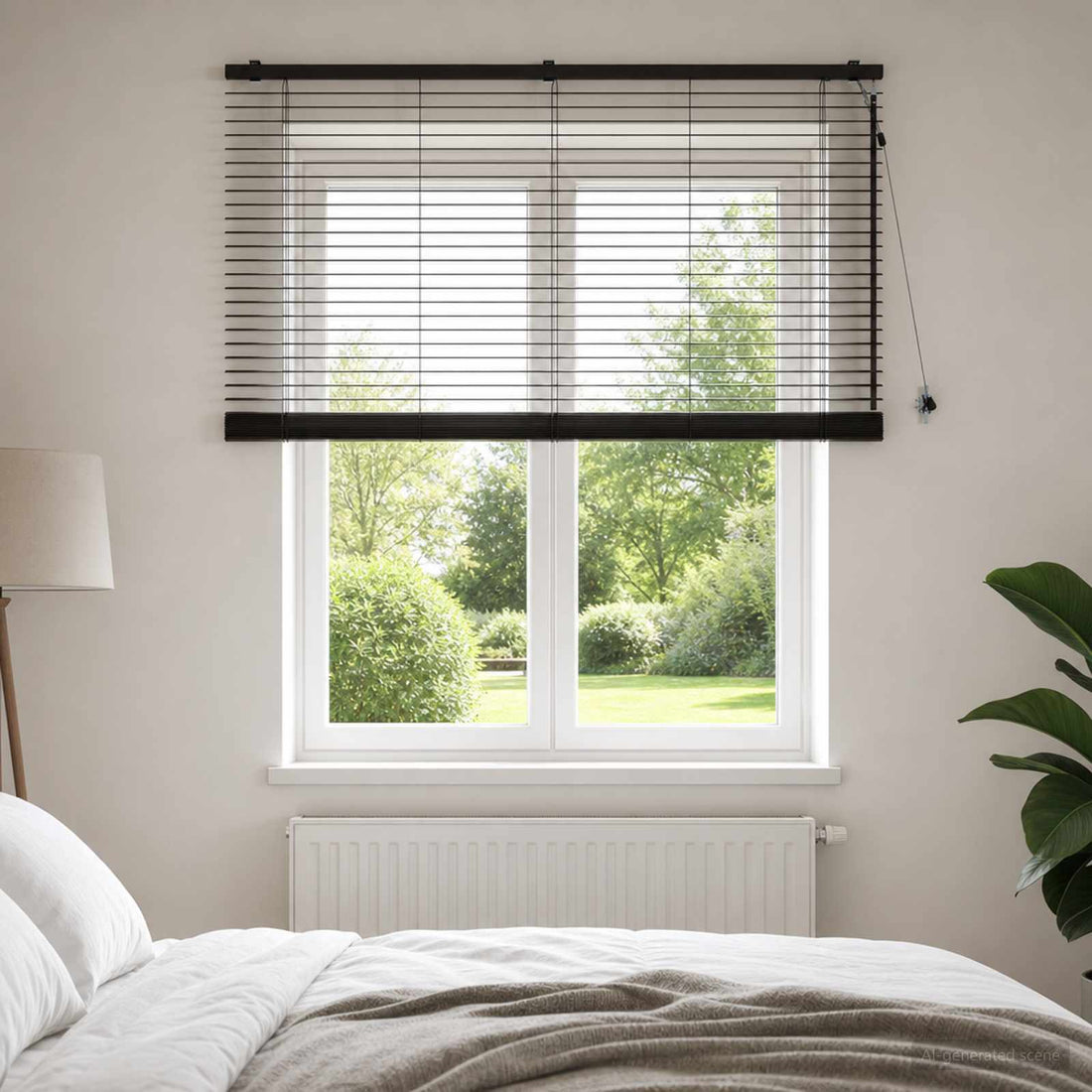 vidaXL Persiana veneciana Marrón Oscuro 150 x 130 cm 35 mm