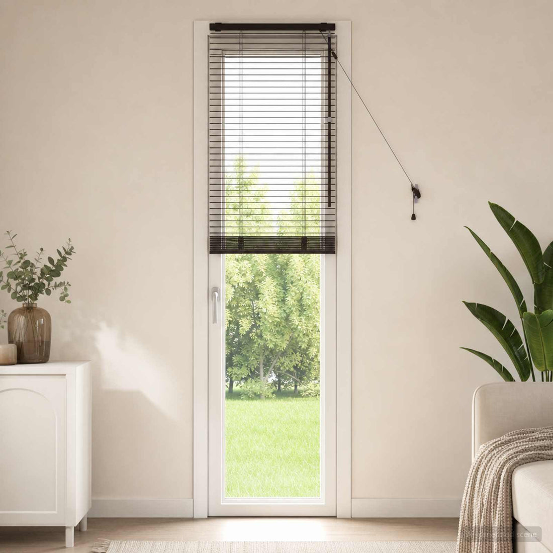 vidaXL Persiana veneciana Marrón Oscuro 45 x 250 cm 35 mm