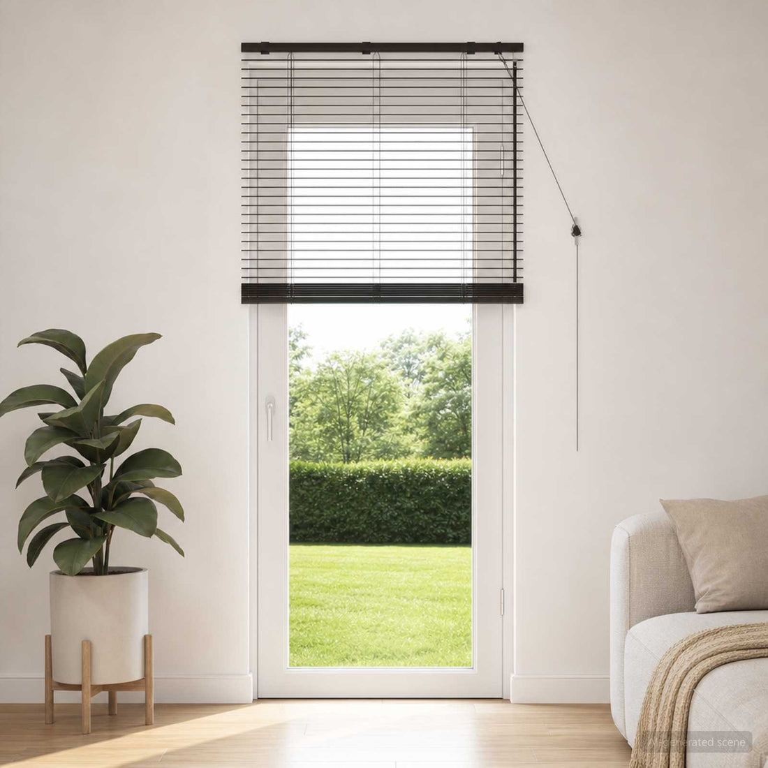 vidaXL Persiana veneciana Marrón Oscuro 90 x 250 cm 35 mm