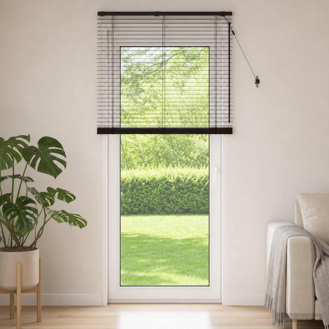 vidaXL Persiana veneciana Marrón Oscuro 115 x 250 cm 35 mm